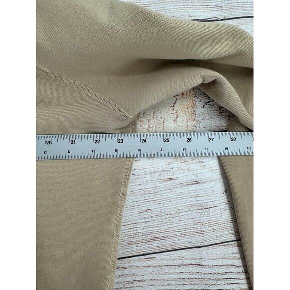 Nili Lotan Rough Hem Notch Neck Hooded Sweatshirt Women's L Beige Tan - Picture 11 of 12